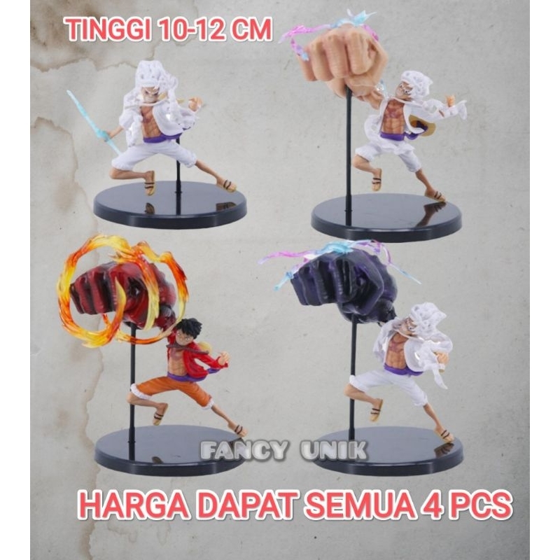 Jual Action Figure One Piece Monkey D Luffy Gear 5 Sun God Nika 4 Pcs ...