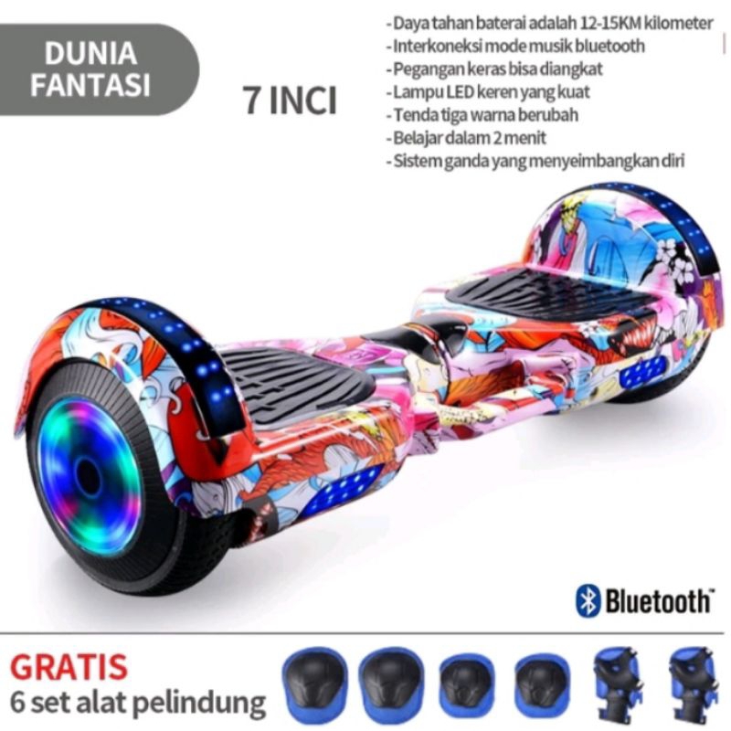 Jual Hoverboard Smart Balance Wheel LED Light Hoverboard 7 Inch KL047 Shopee Indonesia