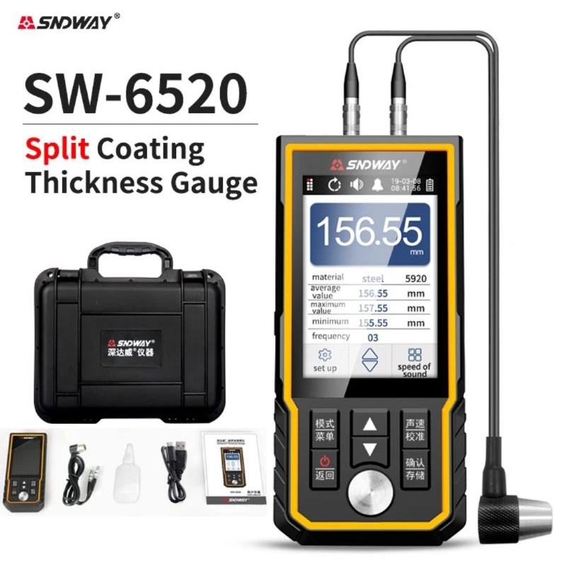Jual Ultrasonic Thickness Gauge SW-6520 SNDWAY Meter Tester SW6520 ...