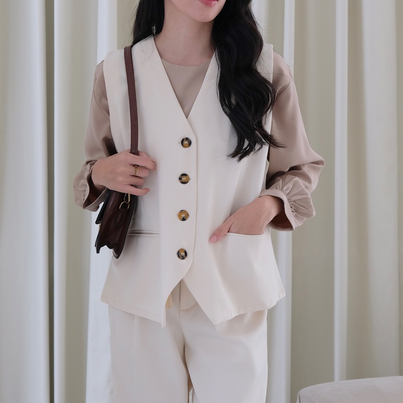 Jual Trove Vest | ATKEY - Atasan Rompi Outer Wanita Korean Style ...
