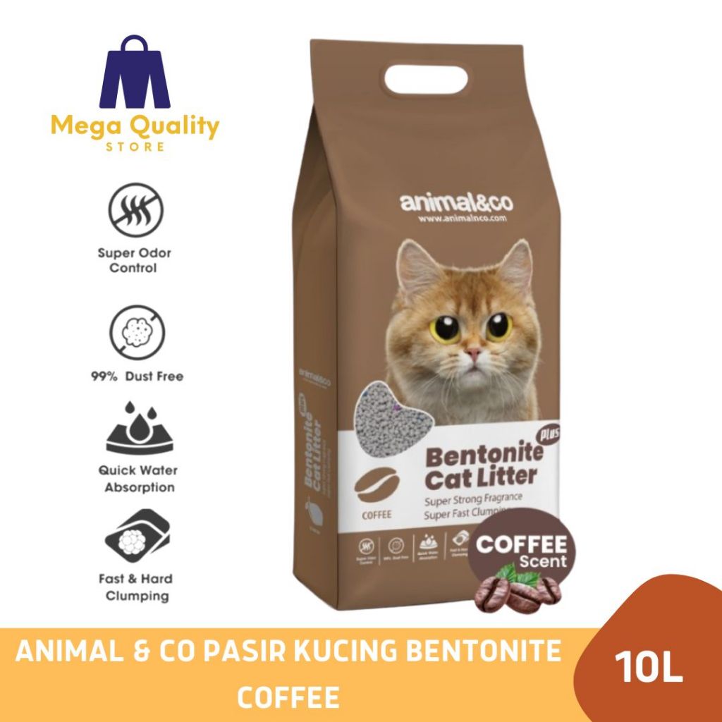 Jual Animal & Co Pasir Kucing Premium Bentonite Gumpal Wangi Coffee 10 ...