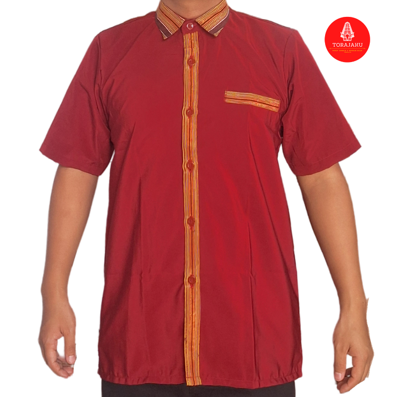KEMEJA ADAM - Maroon main image 0