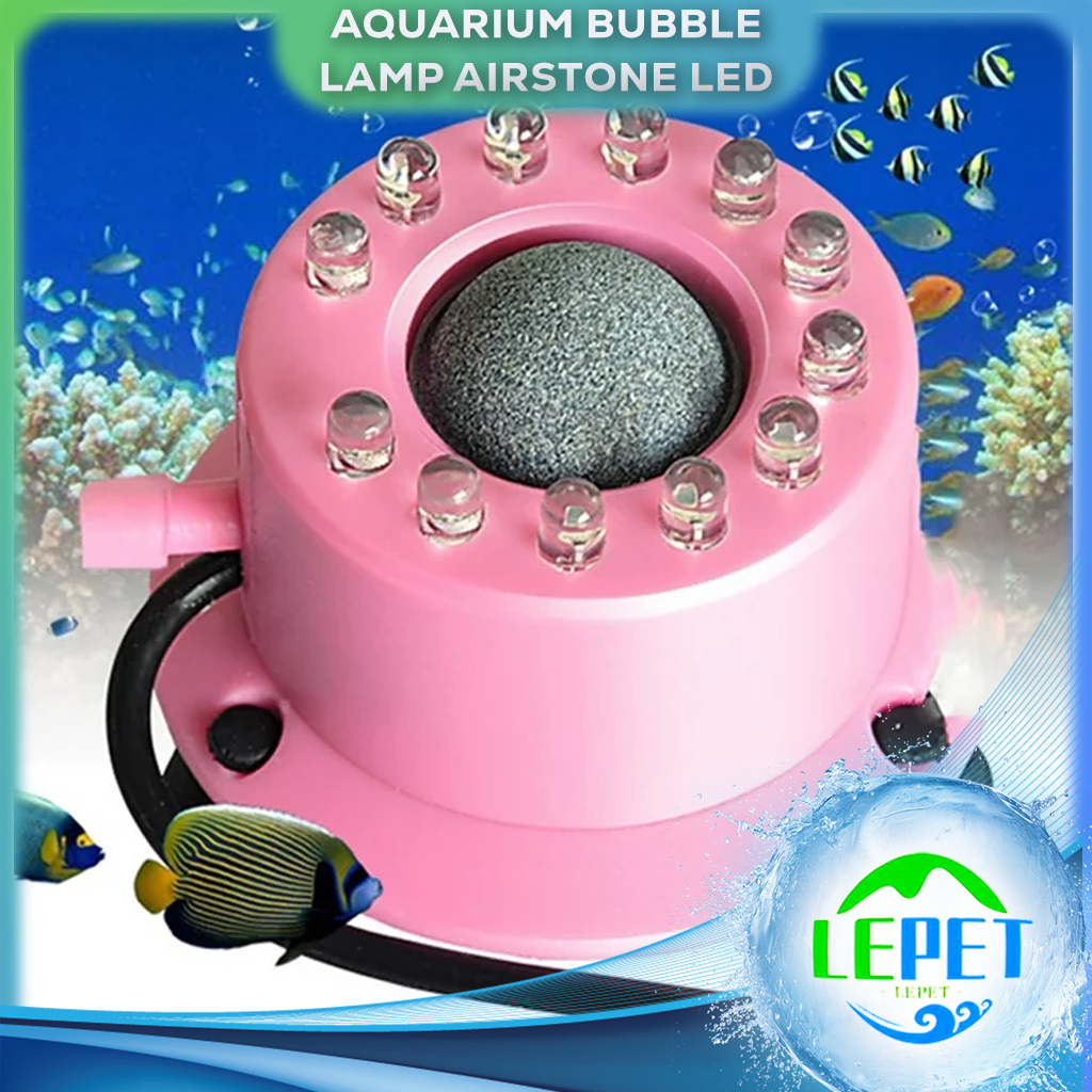 Jual LEPET Aquarium Bubble Lamp Airstone Led DB-01 Lampu Gelembung ...