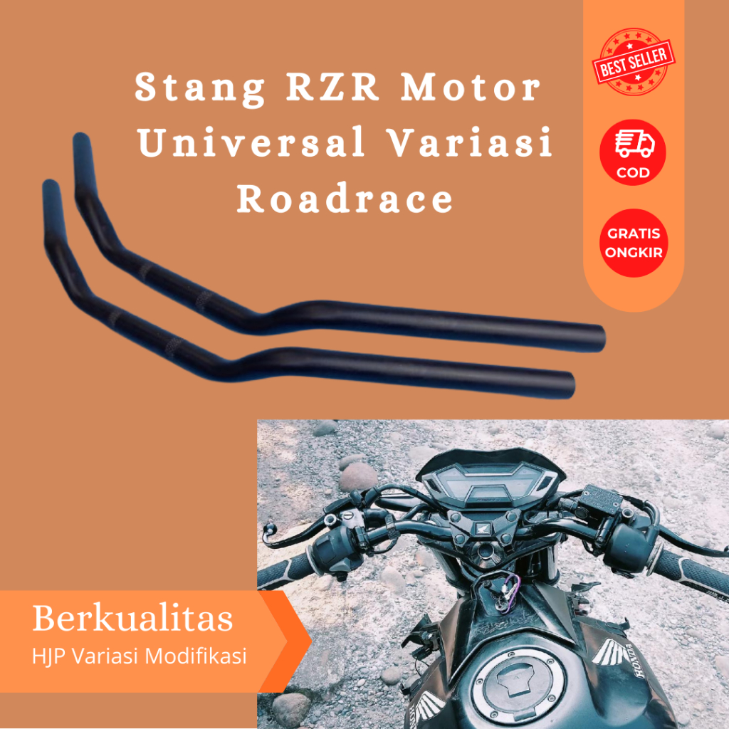 Jual Stang RZR Custom Stir Variasi Setang Motor Panjang 65CM Balap ...