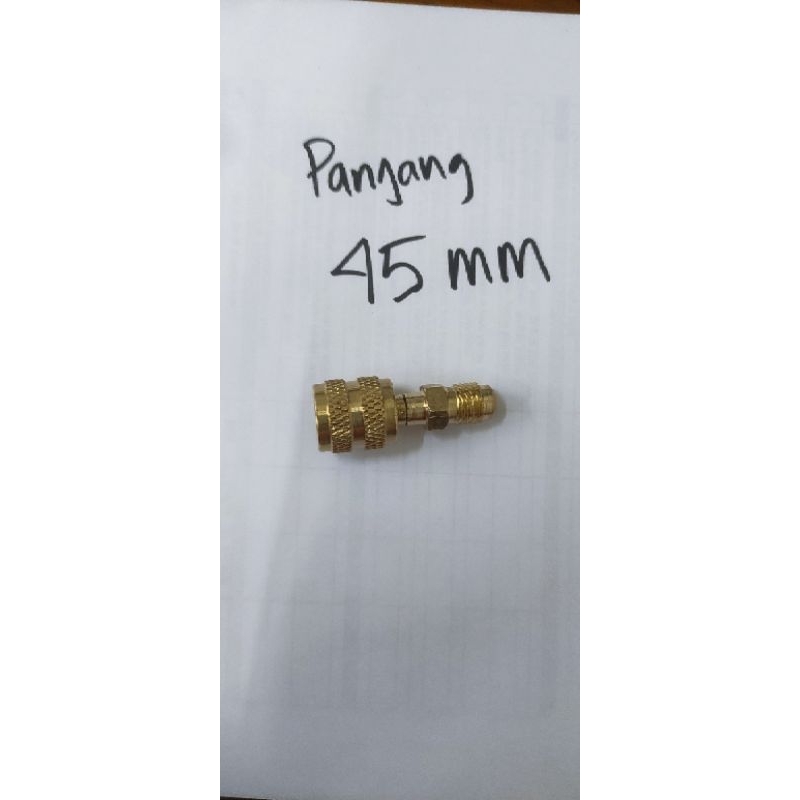 Jual NIPPLE NEPEL VALVE CONVERTER ADAPTER R32 R410 PANJANG 45 MM ...