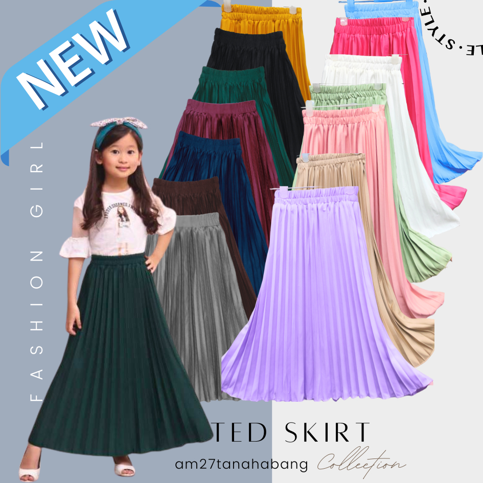 Jual ROK PLISKET PREMIUM ANAK 1-10 TAHUN banyak warna Rok Muslim ...
