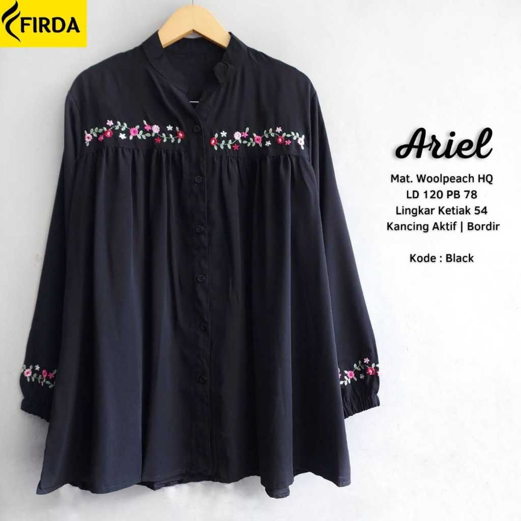 RESTOCK !! ALEXA ATASAN BLOUSE PUTIH LENGAN PANJANG JUMBO SIZE LD 120