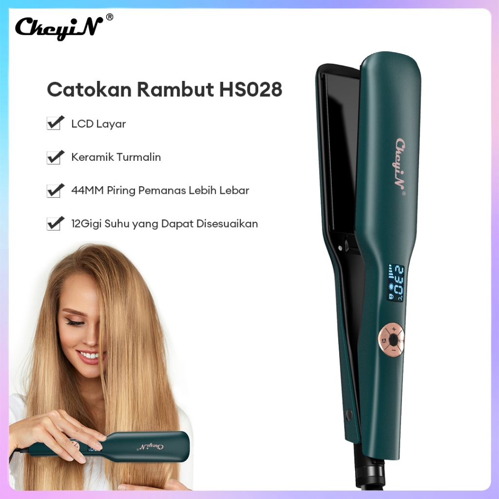 Jual CkeyiN Catokan Pelurus Rambut 44MM Ceramic Hair Straight 2 in 1 ...