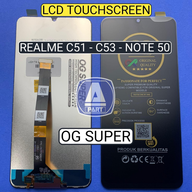 Jual LCD TOUCHSCREEN REALME C51 / C53 / NOTE 50 OG SUPER | Shopee Indonesia