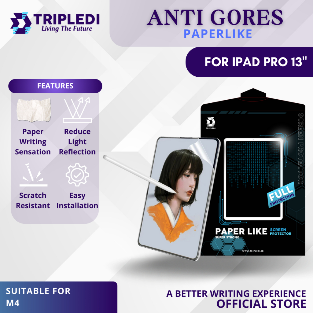Jual TRIPLEDI Anti Gores Film For iPad Pro 13 inch M4 2024