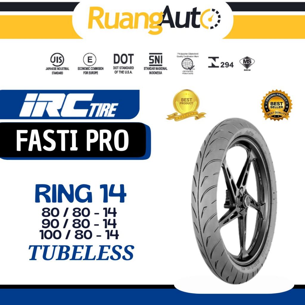 Jual BAN MOTOR RING 14 IRC FASTI PRO UKURAN | 80/80 | 90/80 | 100/80 ...