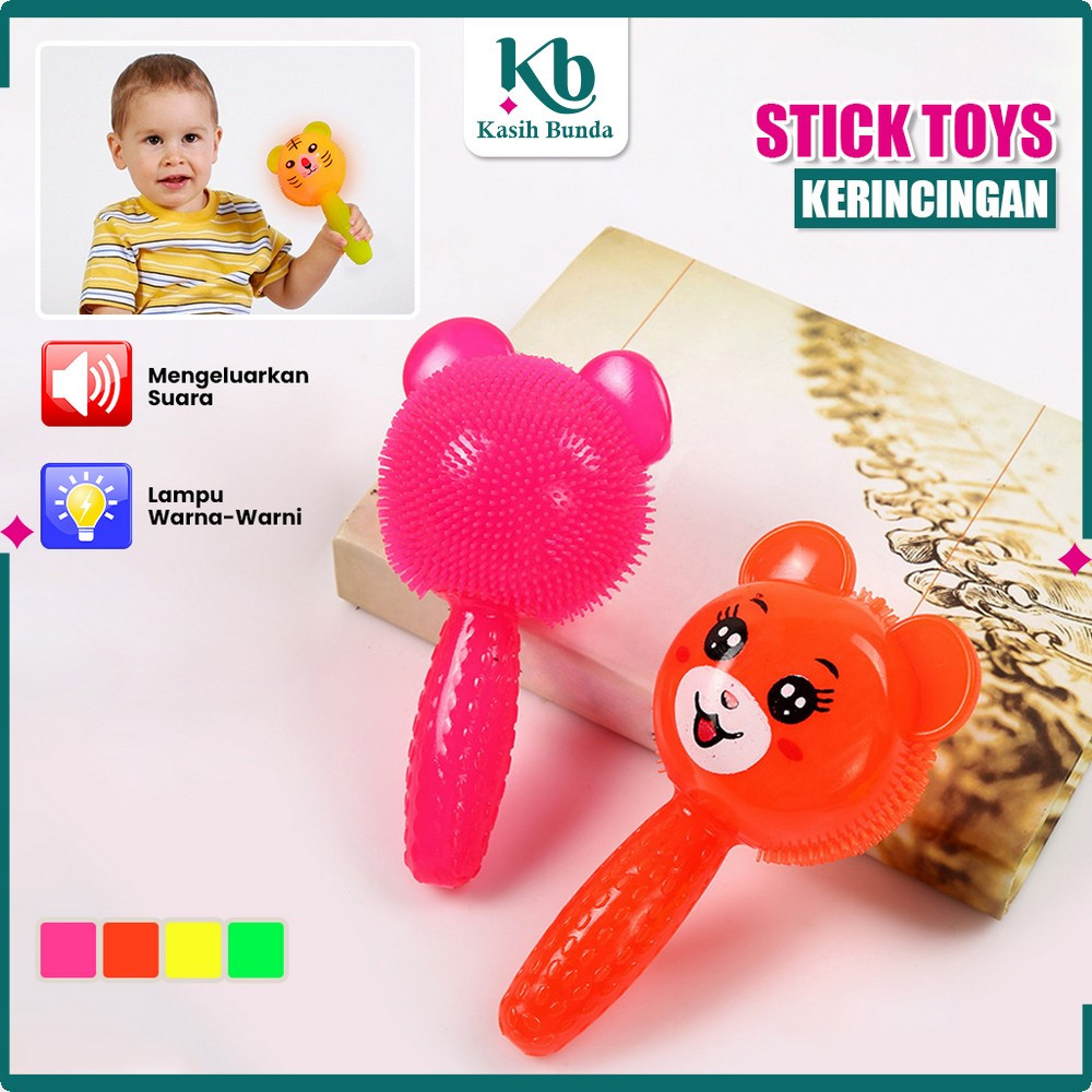 Jual Rattle Rubber Stick Toys Mainan Bayi dengan Lampu dan Bunyi ...