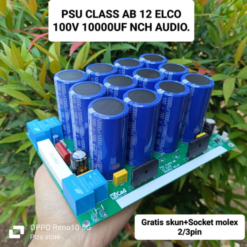 Jual Psu isi 12 elco 100v 10000uf NCH AUDIO+Softstart+Tegangan simetris