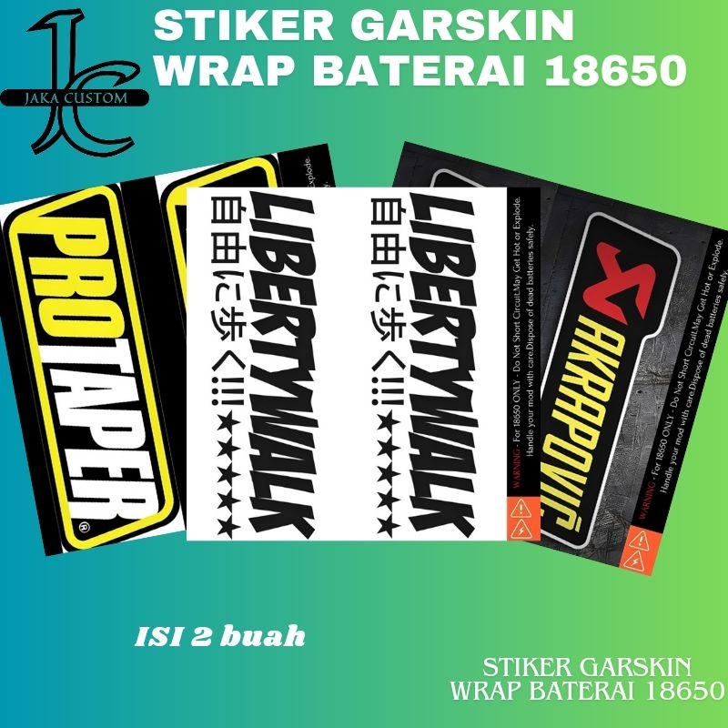 Jual Jaka Custom - Skin Stiker Wrap Baterai 18650 Motif Racing Full ...