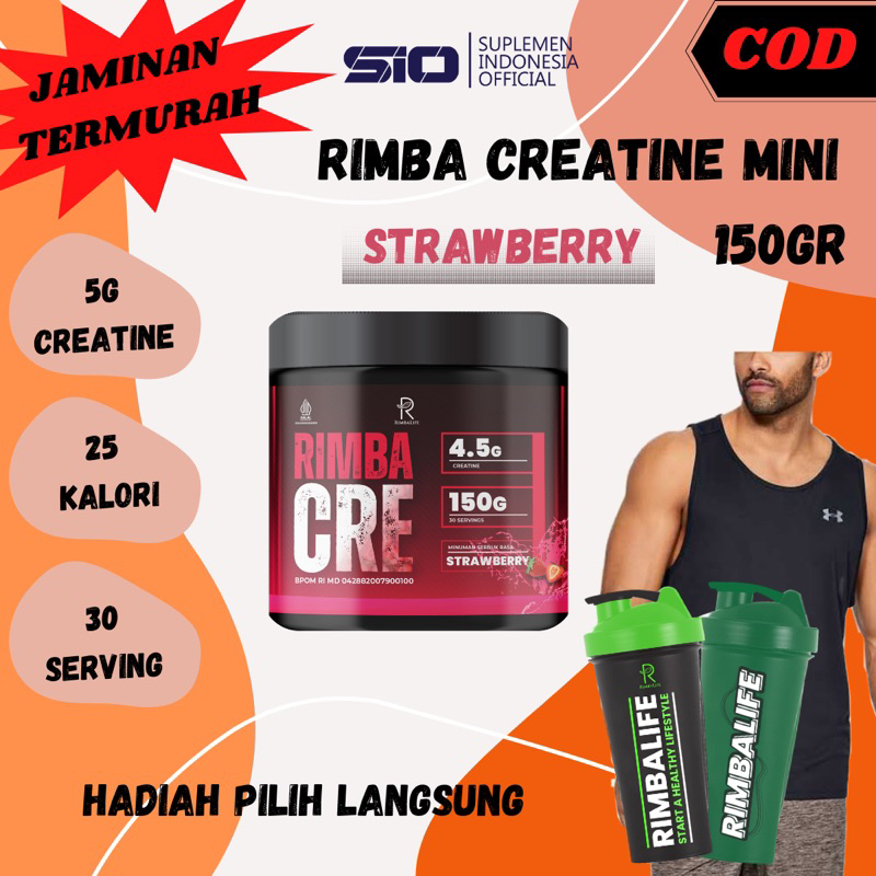 Jual RIMBALIFE RIMBACRE 150GR MINI Creatine Monohydrate Rimba Life 150 ...