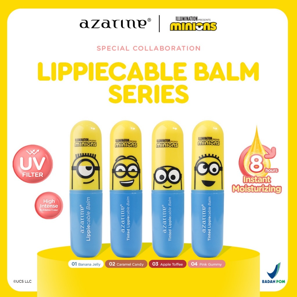 Jual AZARINE X MINIONS TINTED LIPPIECABLE BALM | Shopee Indonesia