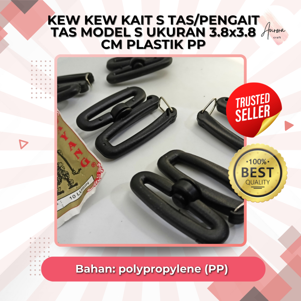 Jual (PER PCS) KEW KEW KAIT S TAS/PENGAIT TAS MODEL S UKURAN 3.8x3.8 CM ...