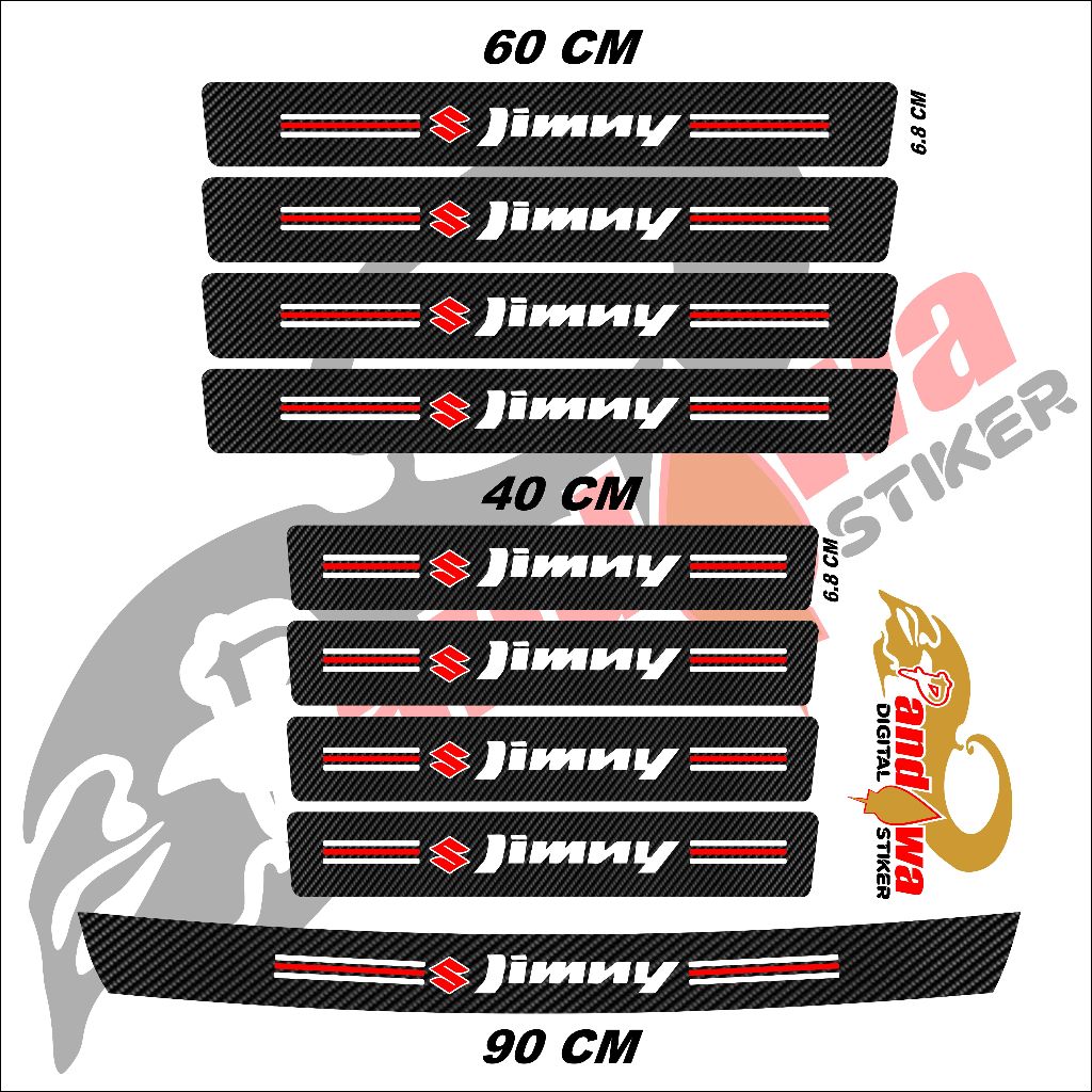Jual stiker carbon fiber stiker pengaman mobil Jimny Sticker pelindung ...