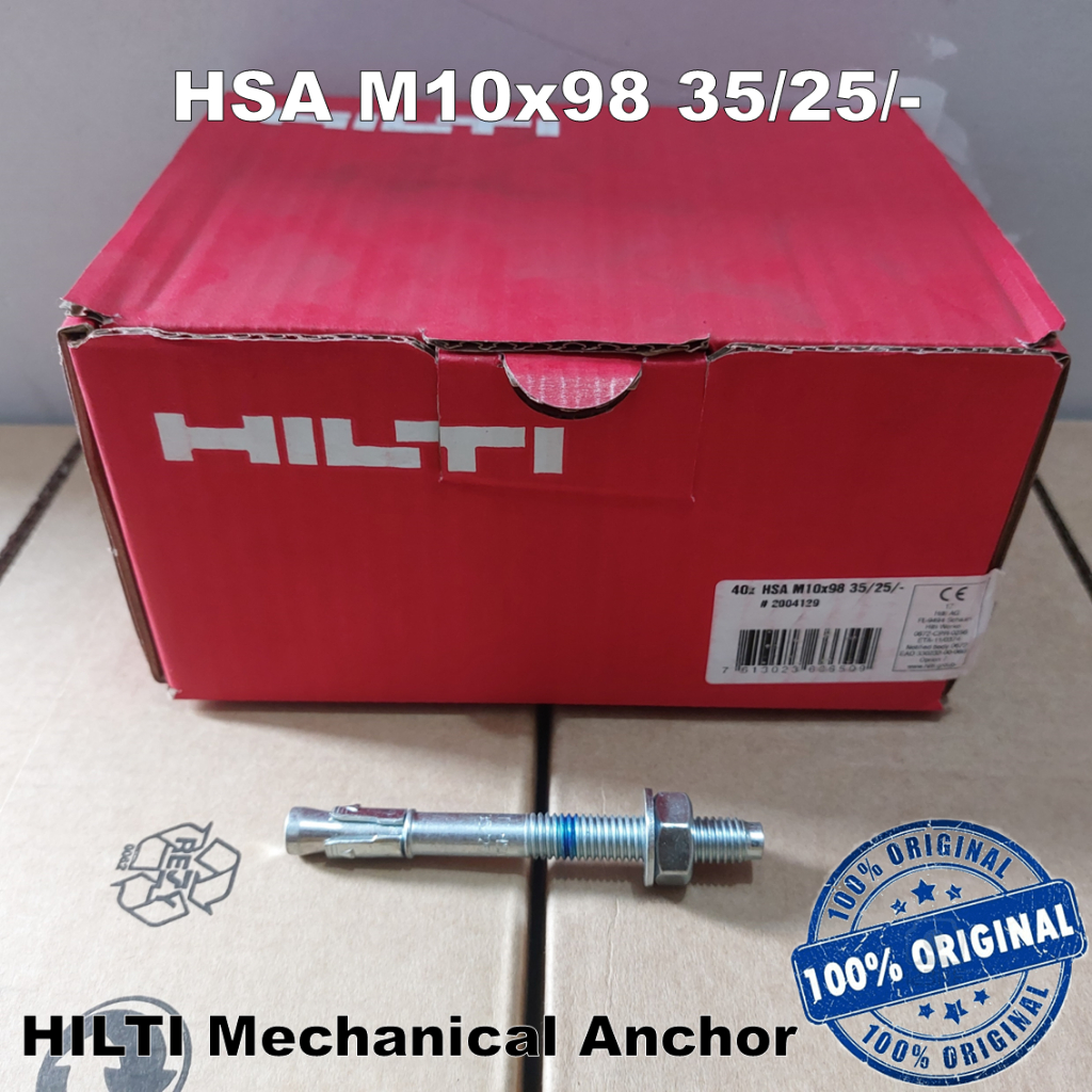 Jual Dynabolt HILTI HSA M10x98 35/25/ Mechanical Angkur / Wedge Anchor