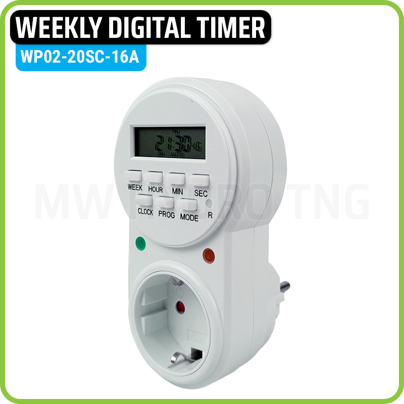 Jual Programmable Weekly Digital Timer Plug Socket Switch - Timer Stop ...