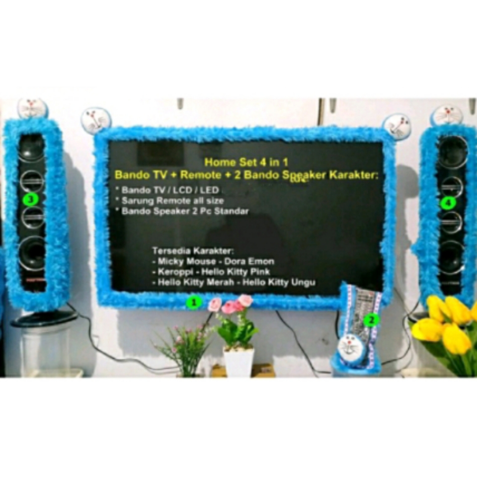 Jual PROMO HOME SET 4 IN 1 BANDO TV 14-34 INCH + SARUNG REMOTE + BANDO ...