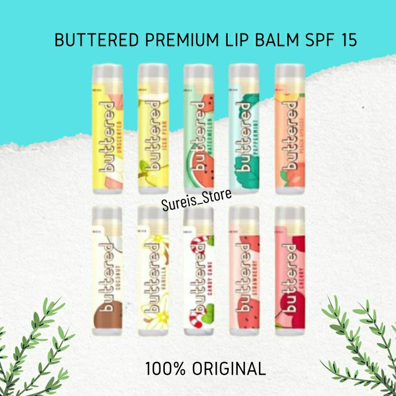 Jual Buttered Premium Lip Balm SPF 15 Pelembab Bibir Kering Pencerah ...