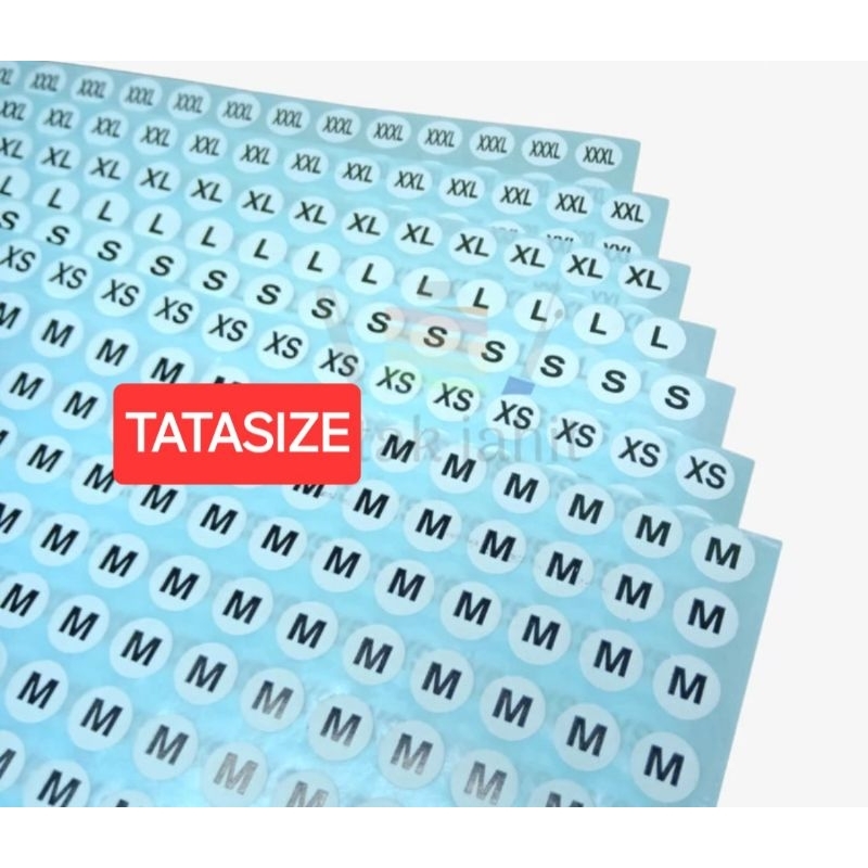 Jual Kertas Tempelan Stiker label ukuran baju size sticker XS S M L XL ...