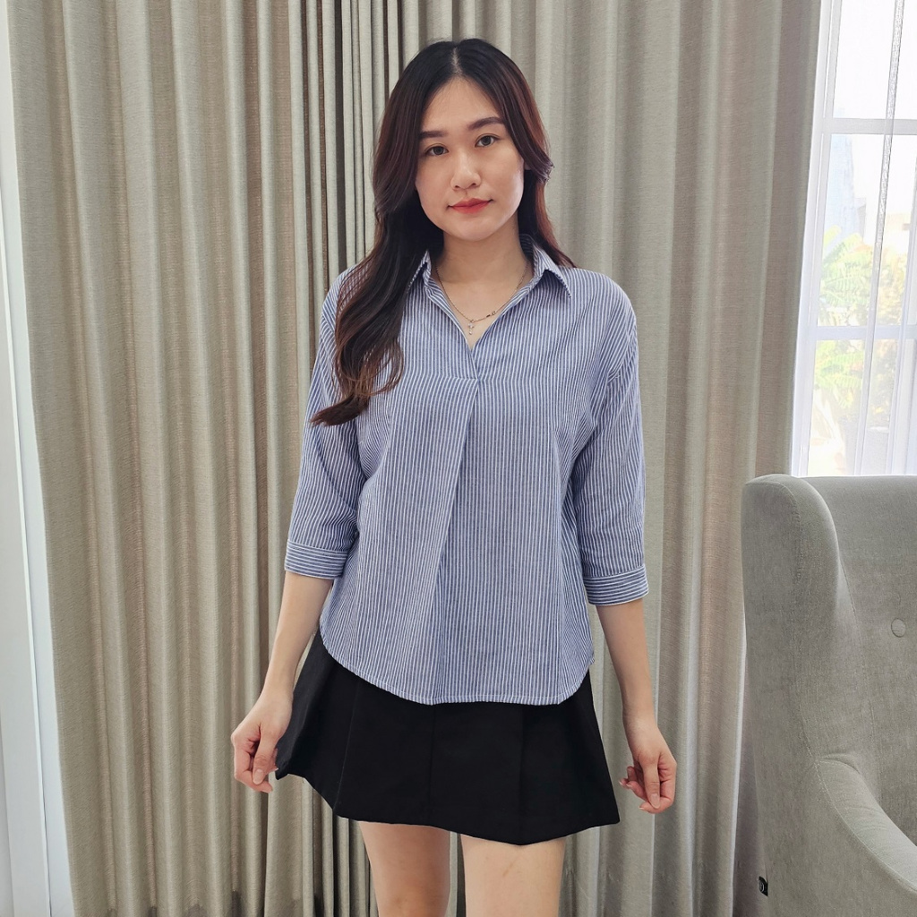 ORECCA - Vona Stripe Shirt Atasan Wanita foto 1
