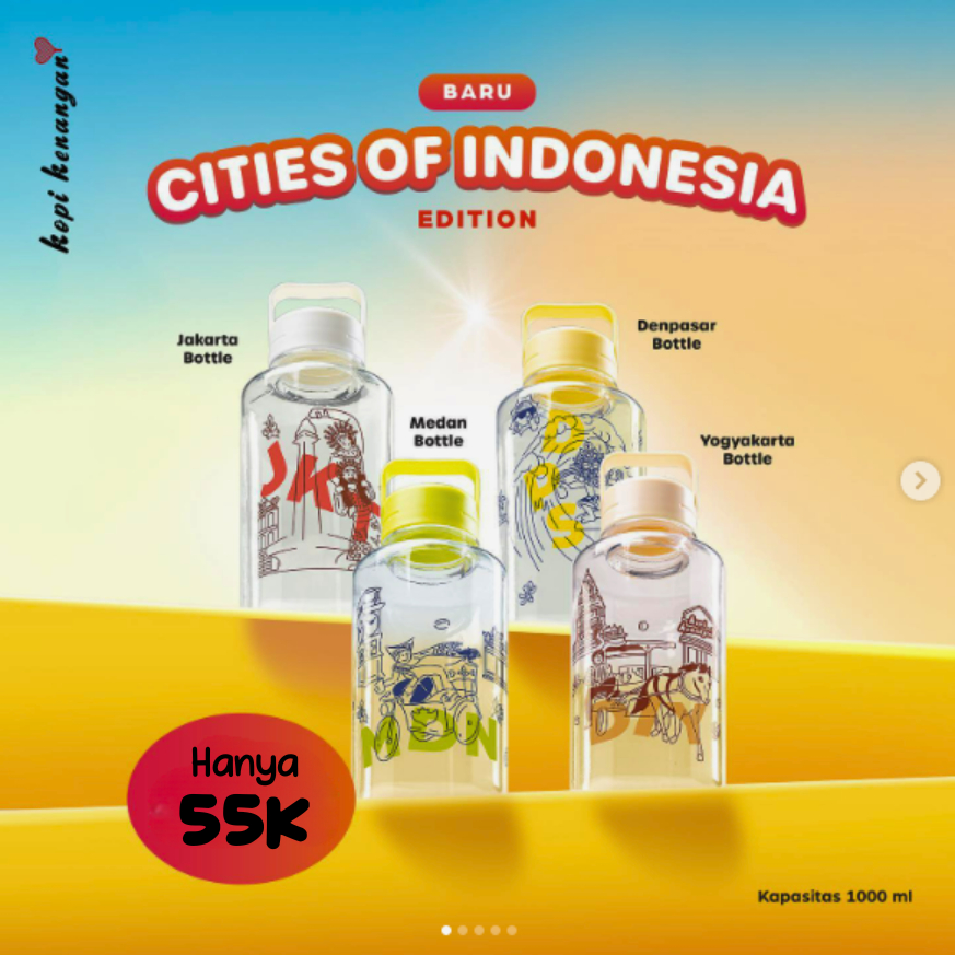 Jual TUMBLR KOPI KENANGAN 1000ML SERIES CITIES OF INDONESIA ...