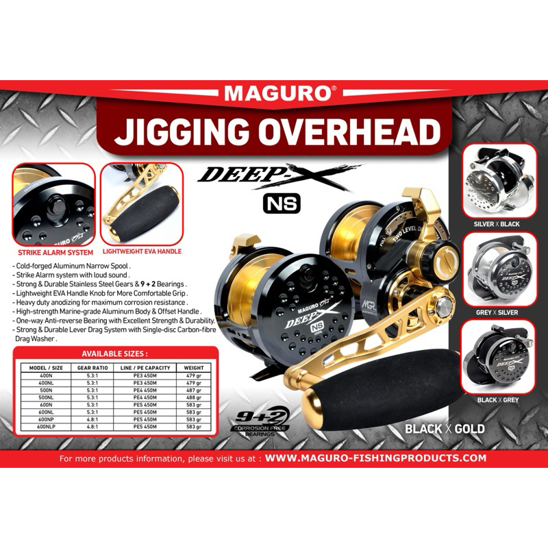 Jual REEL MAGURO DEEP X NS / REEL OVERHEAD JIGGING | Shopee Indonesia