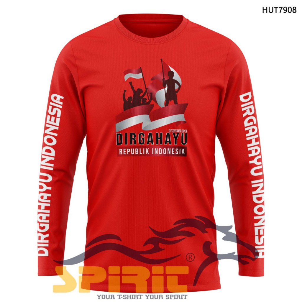 Jual BAJU 17 AGUSTUS 2024 KAOS KEMERDEKAAN INDONESIA KE 79 LENGAN