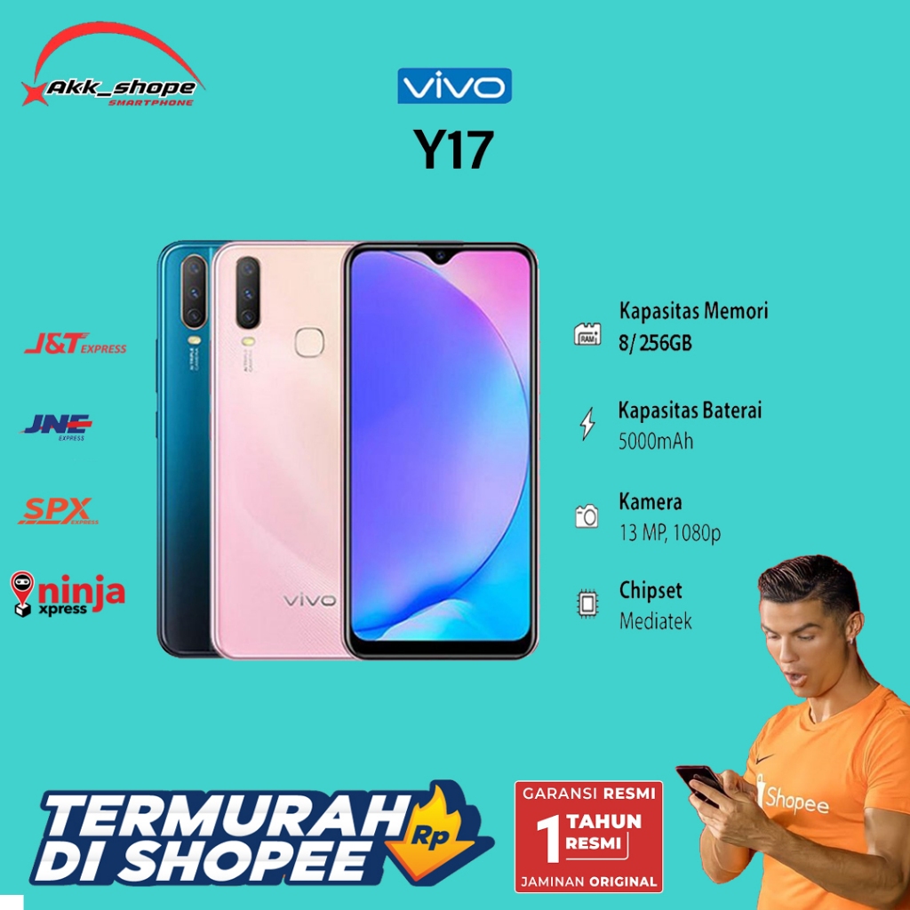 Jual VIVO Y17 RAM 8 256GB 4G Smartphone HP Android GARANSI | Shopee ...