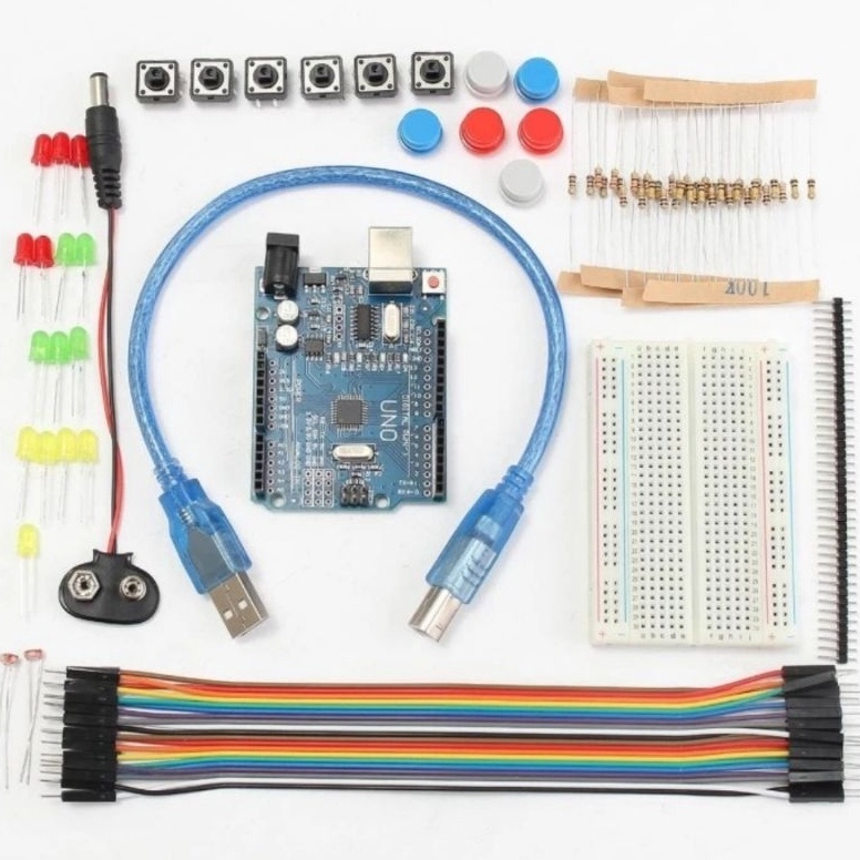 Jual KODE C32V Arduino Uno R3 kit paket dasar lengkap untuk pemula smd ...