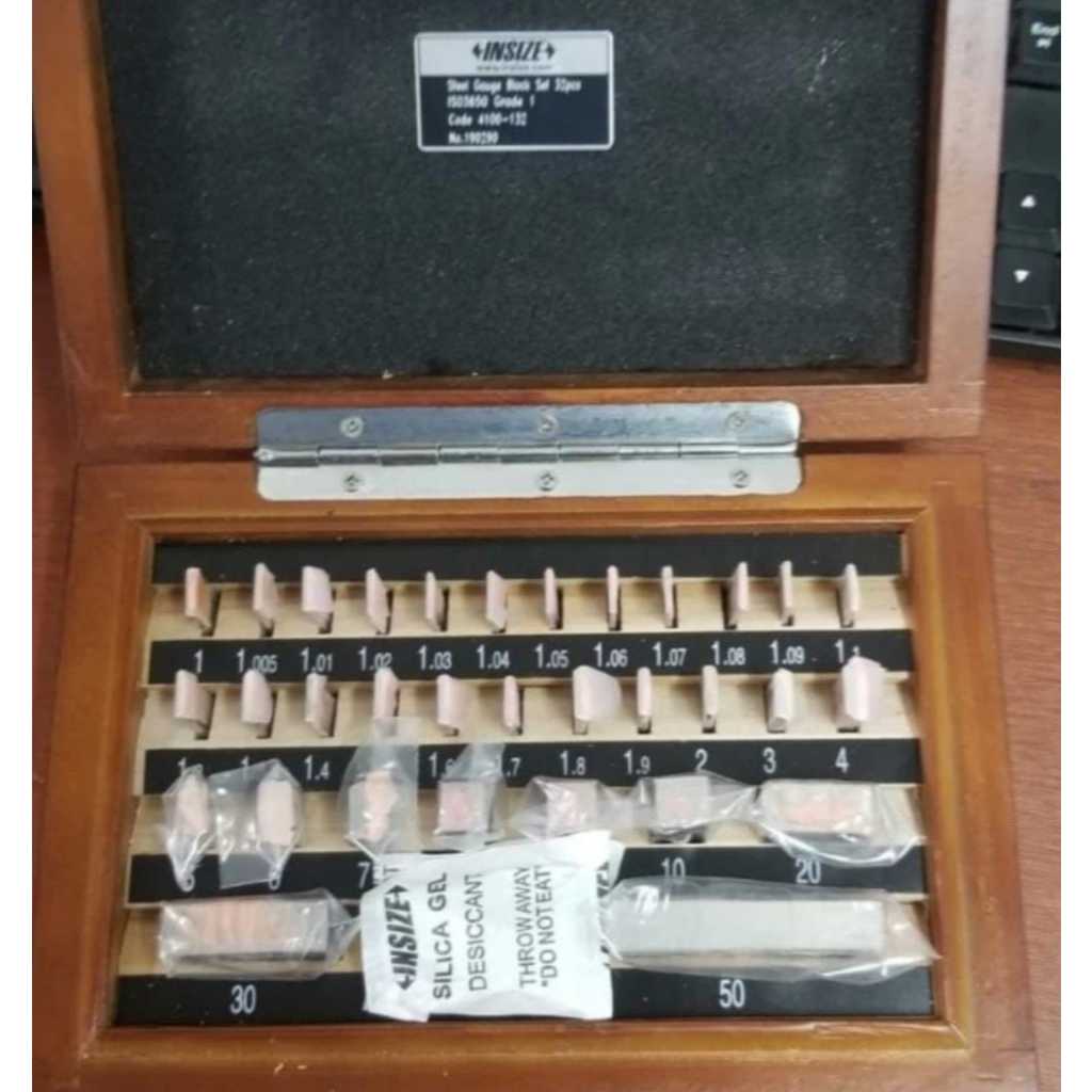 Jual Gauge Block INSIZE Set 32 Pcs 4100-132 INSIZE Grade 1 ORIGINAL ...