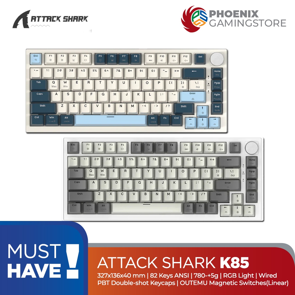 Jual Attack Shark K85 HE 75% Magnetic Switch Mechanical Keyboard with ...