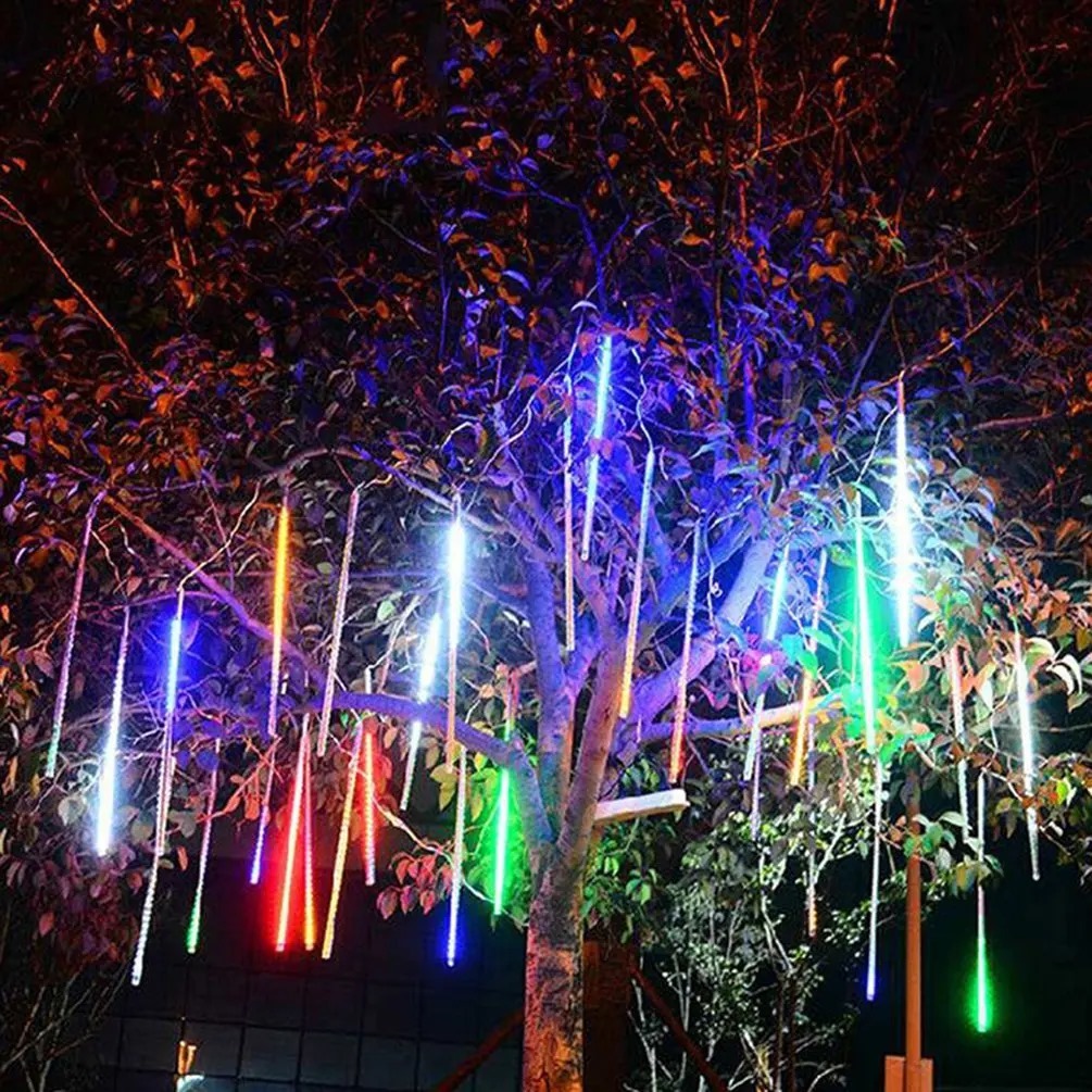 Jual * MKA * LAMPU TAMAN HIAS RAIN SNOW METEOR LED 1 SET 8 BATANG ...