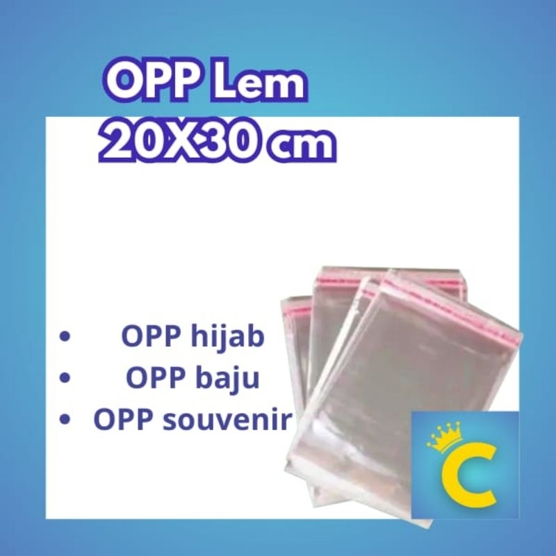 Jual plastik Opp lem lebar 20cm. 20x30 / 22x35 / 23x35 / 28x35 | Shopee ...