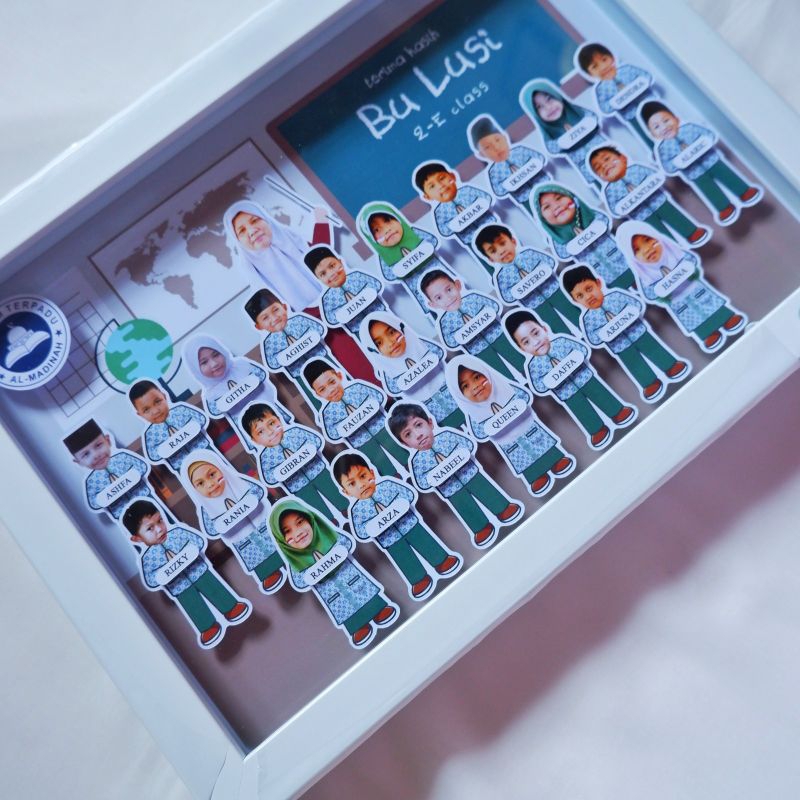 Jual Kado Hari Guru Sekolah Perpisahan Kelas Hadiah Frame 3D Hadiah ...