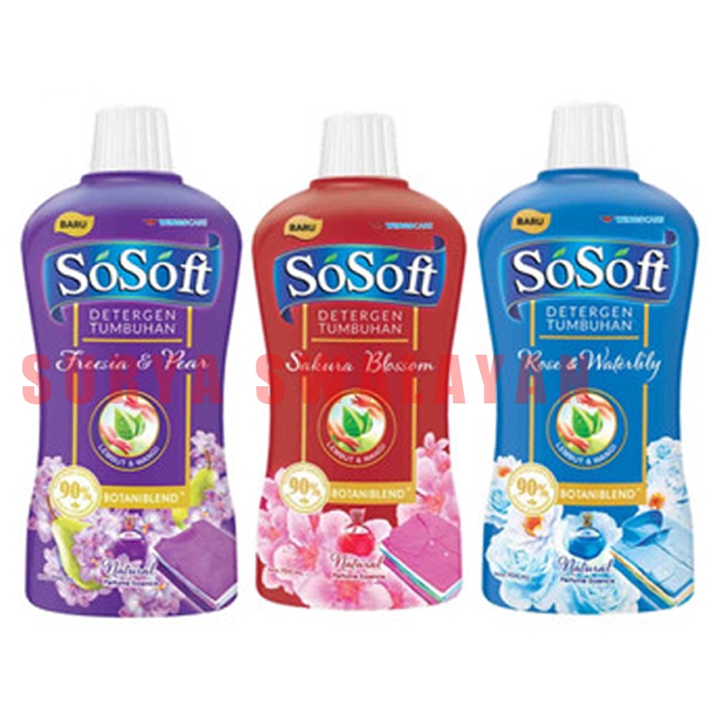 Jual Sosoft Deterjent Cair Botol 700 ml All Varian - So Soft | Shopee ...