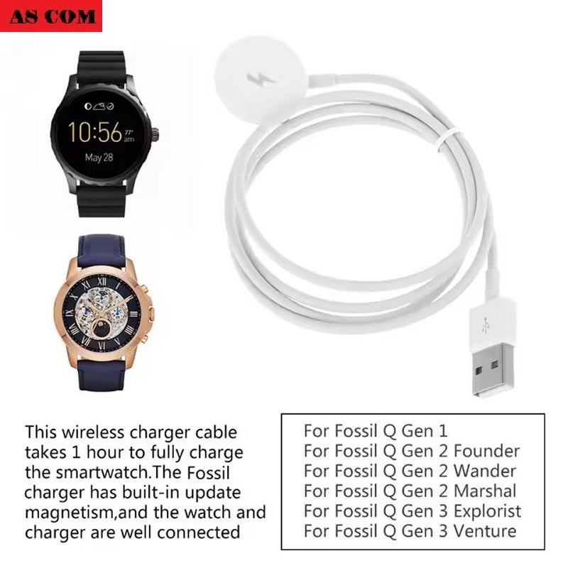 Jual Kabel USB Charger Smart Watch Fossil Gen 1. Gen 2. Gen 3 Persamaan magnetic Charge 1M Shopee Indonesia