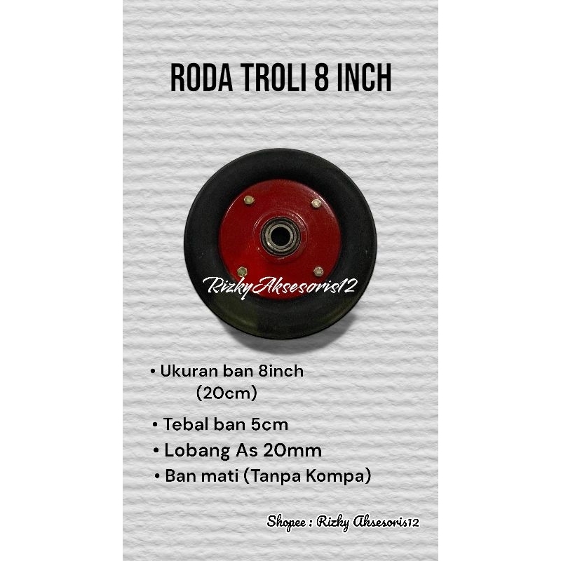 Jual Roda troli ukuran 8 inch // Roda trolley ukuran 8 inch // Roda ...