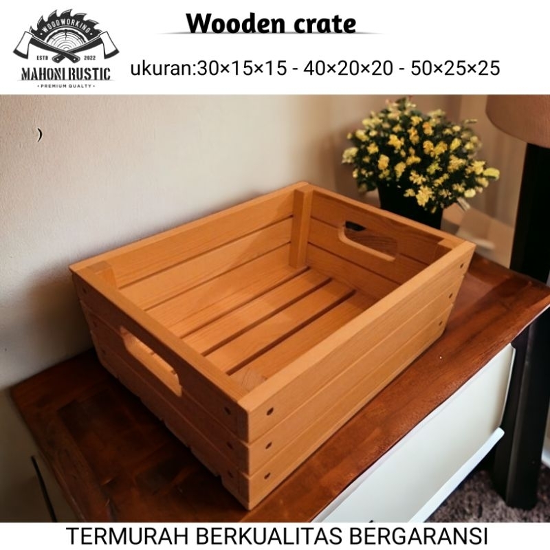 Jual wooden crate wooden box kayu peti penyimpanan | Shopee Indonesia