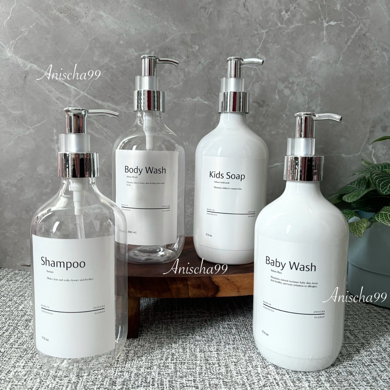 Jual Botol Refill 500ml Bulat Besar Pump Luxury Silver N28 Free Stiker ...