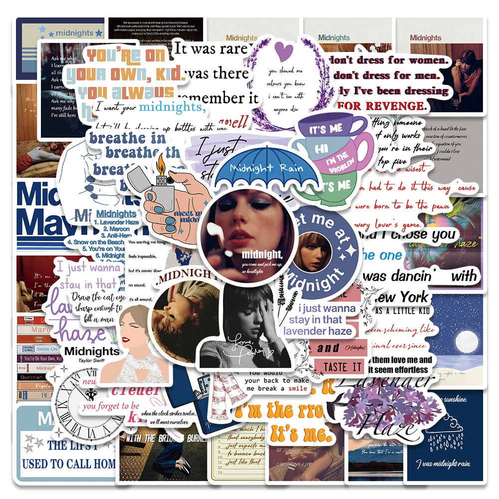 Jual [50PCS]Ins Gaya Stiker Aesthetic Pack Taylor Swift Album Terbaru ...