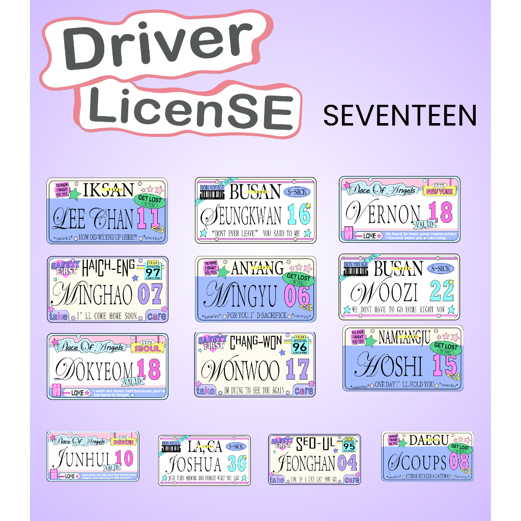 Jual driver license sticker glitter by pov space | Shopee Indonesia