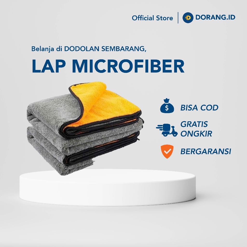 Jual (DODOLAN SEMBARANG) Lap Microfiber Mobil Warna Kuning Abu-Abu ...