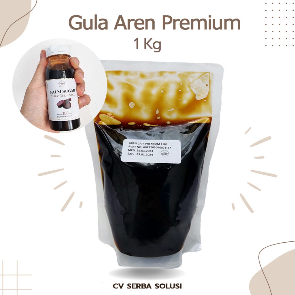 Jual Sirup Aren Jawa Cair 1kg - Sirop Gula Merah - Palm Sugar - Brown ...