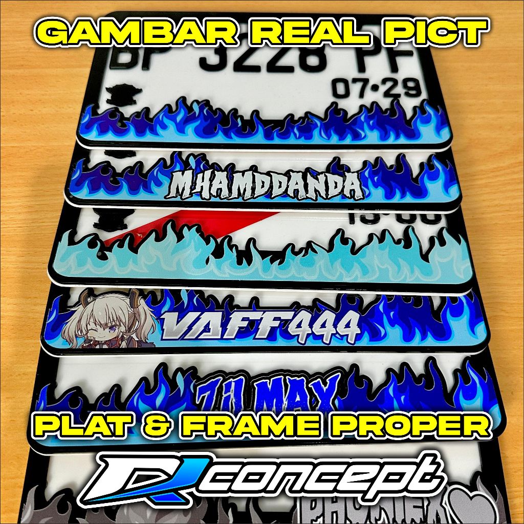 Jual Frame & Plat Nomor Akrilik Model Proper Custom Desain ( DKCONCEPT ...