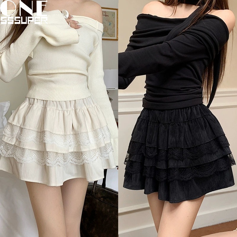 Jual Putih/hitam/aprikot/Rok Kue Model Terbaru Dengan Pinggang Tinggi ...