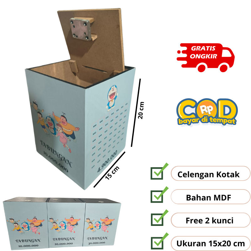 Jual CELENGAN TARGET ANAK MOTIF DORAEMON CELENGAN TARGET 10 JUTA 20 ...